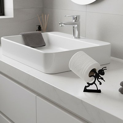Porte papier toilette | Design sans perçage - Ma Maison Epurée
