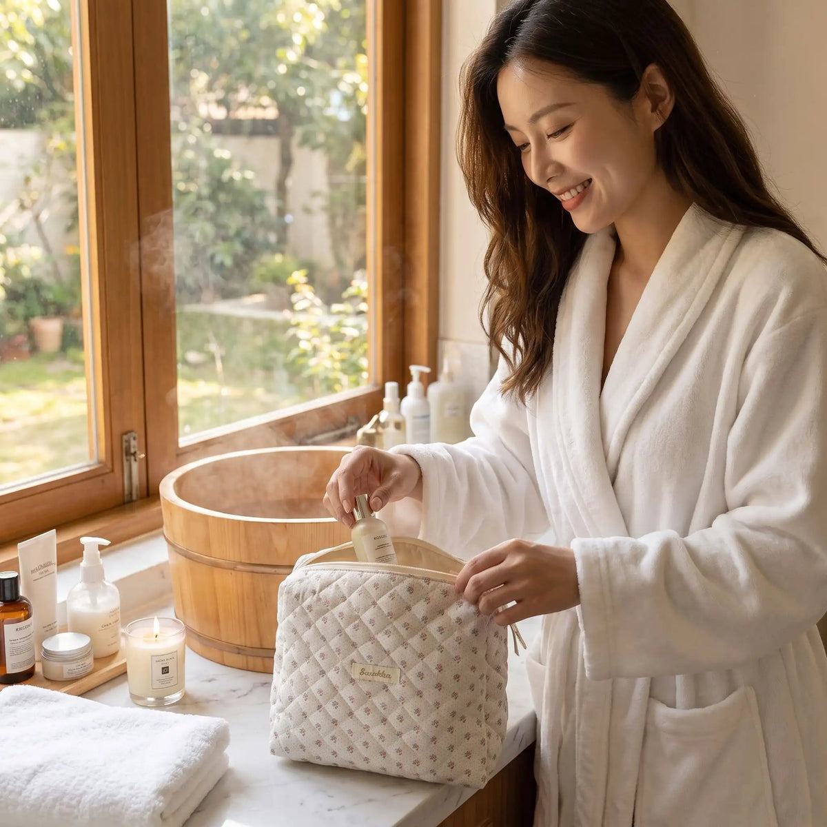 trousse de toilette femme | Compacte Élégante - Ma Maison Epurée