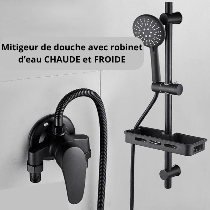 Colonne de douche noire | Élégance Anti - calcaire - Ma Maison Epurée