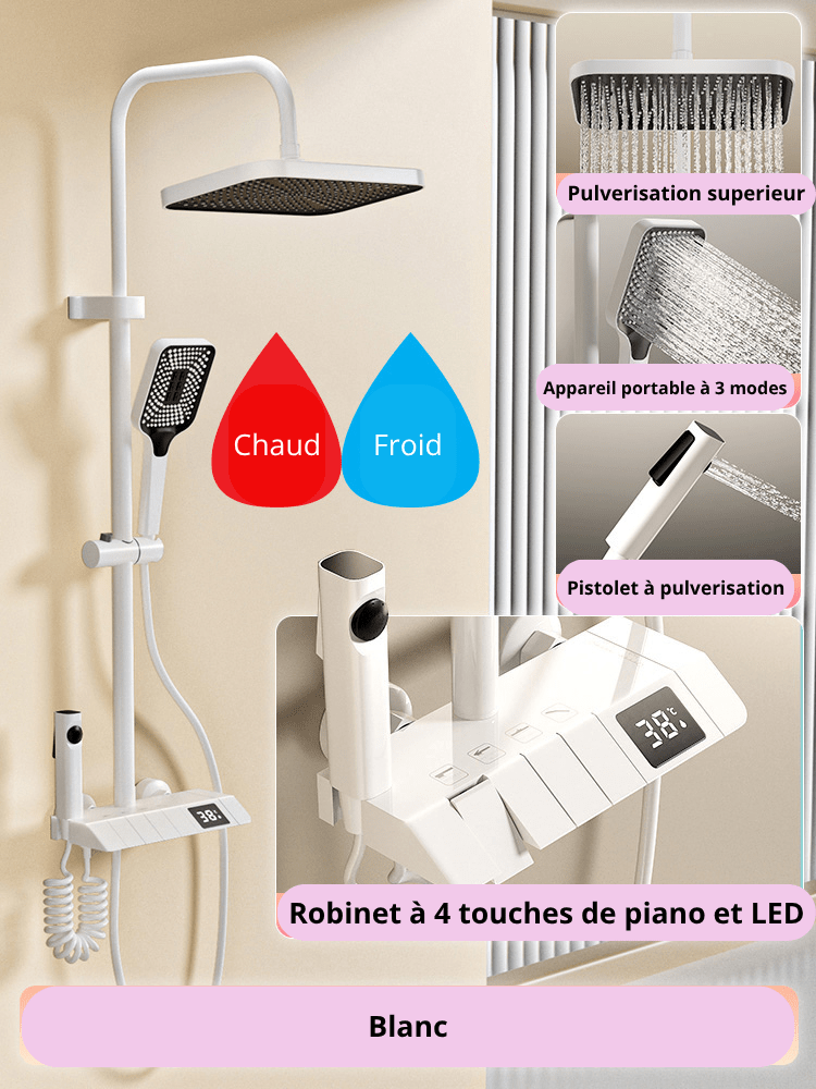 Colonne Douche Thermostatique LED | HydroElectric - Ma Maison Epurée