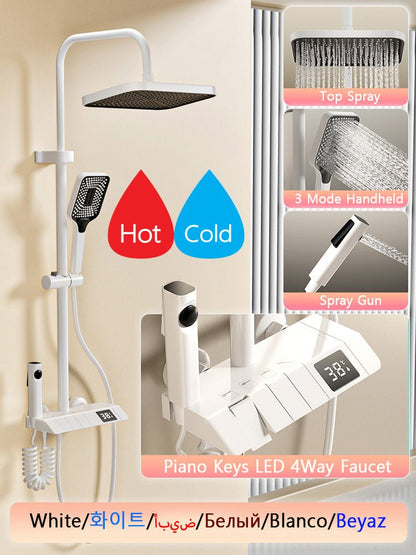 Colonne Douche Thermostatique LED | HydroElectric - Ma Maison Epurée