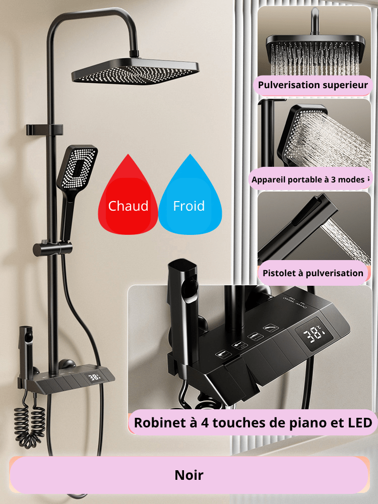 Colonne Douche Thermostatique LED | HydroElectric - Ma Maison Epurée