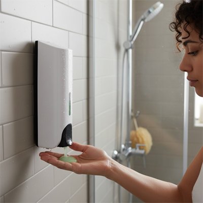 Distributeur de savon mural | NoPerçage - Ma Maison Epurée