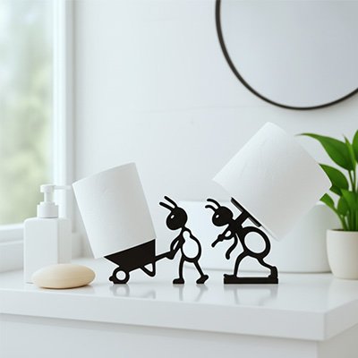 Porte papier toilette | Design sans perçage - Ma Maison Epurée