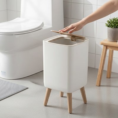 Poubelle salle de bain | Design Compact - Ma Maison Epurée