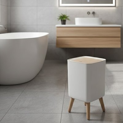 Poubelle salle de bain | Design Compact - Ma Maison Epurée