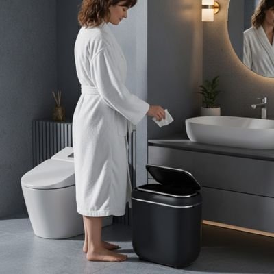 Poubelle salle de bain | Élégance Compacte - Ma Maison Epurée